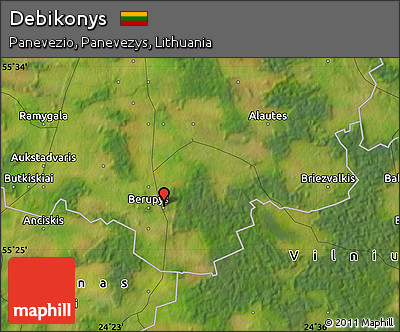 Satellite Map of Debikonys