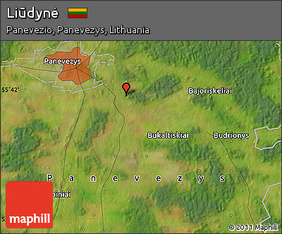 Satellite Map of Liūdynė