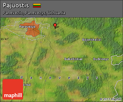 Satellite Map of Pajuostis