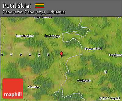 Satellite Map of Putiliškiai