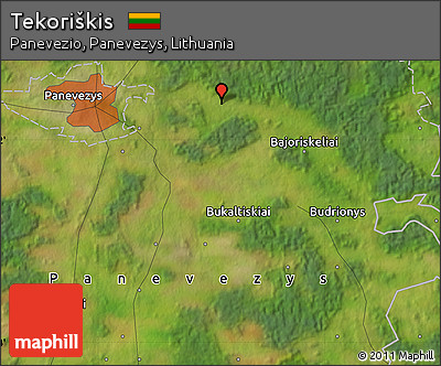 Satellite Map of Tekoriškis