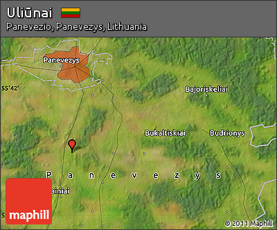 Satellite Map of Uliūnai