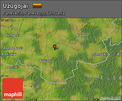 Satellite Map of Užugojai