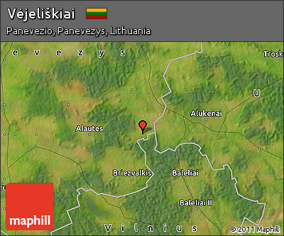 Satellite Map of Vėjeliškiai