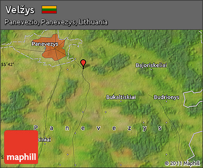 Satellite Map of Velžys