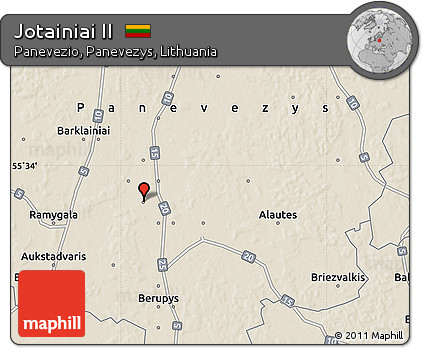 Shaded Relief Map of Jotainiai II