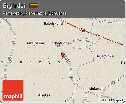 Shaded Relief Map of Eigirdai