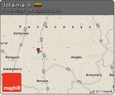 Shaded Relief Map of Jotainiai II