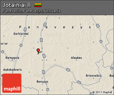 Shaded Relief Map of Jotainiai II