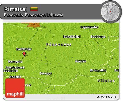 Physical Panoramic Map of Rimaisai