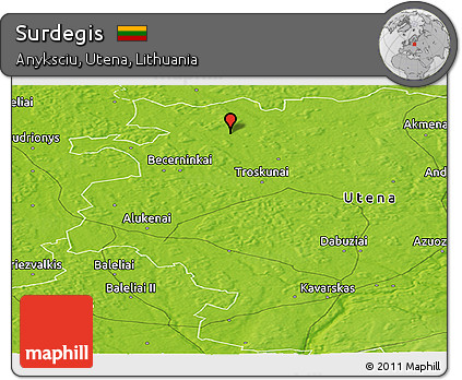 Physical Panoramic Map of Surdegis