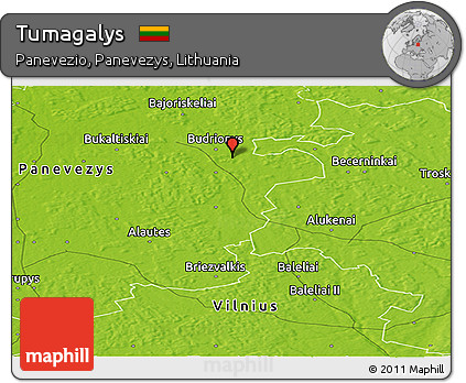 Physical Panoramic Map of Tumagalys