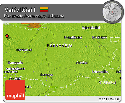Physical Panoramic Map of Vaišvilčiai I