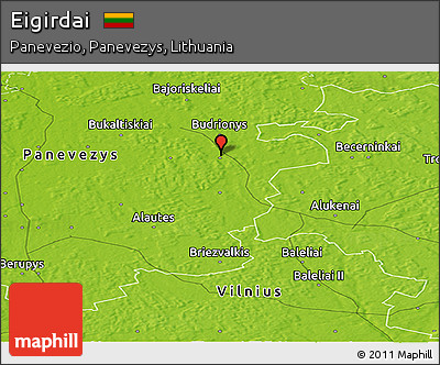 Physical Panoramic Map of Eigirdai