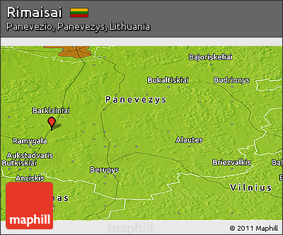 Physical Panoramic Map of Rimaisai