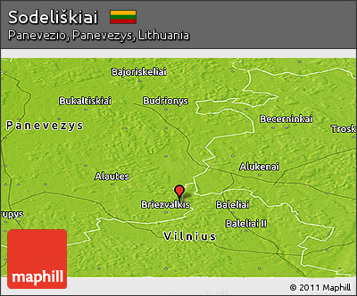Physical Panoramic Map of Sodeliškiai