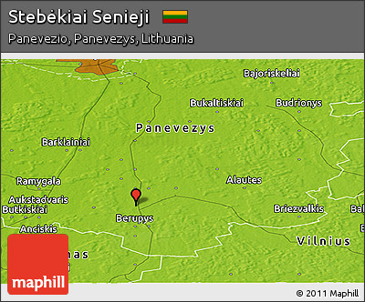 Physical Panoramic Map of Stebėkiai Senieji