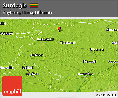 Physical Panoramic Map of Surdegis