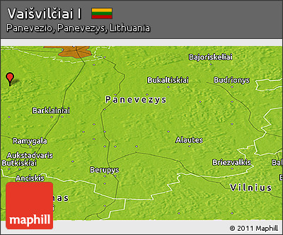 Physical Panoramic Map of Vaišvilčiai I