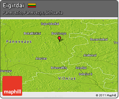 Physical Panoramic Map of Eigirdai