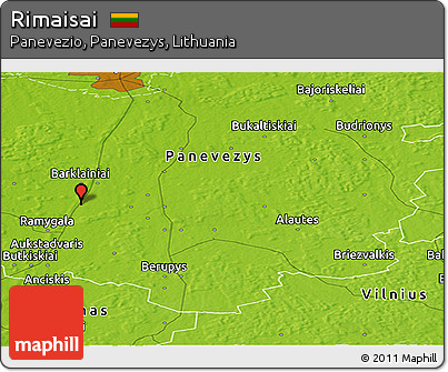 Physical Panoramic Map of Rimaisai