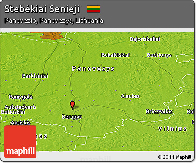 Physical Panoramic Map of Stebėkiai Senieji