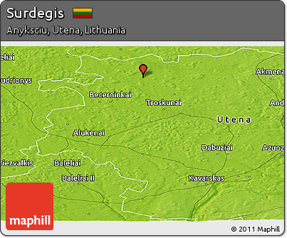 Physical Panoramic Map of Surdegis