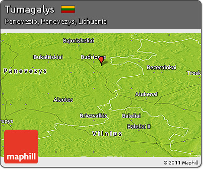 Physical Panoramic Map of Tumagalys