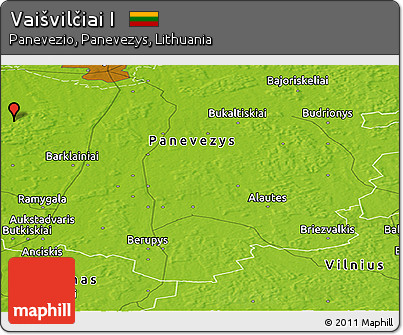 Physical Panoramic Map of Vaišvilčiai I