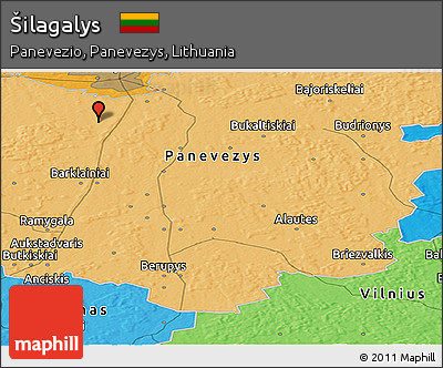 Political Panoramic Map of Šilagalys