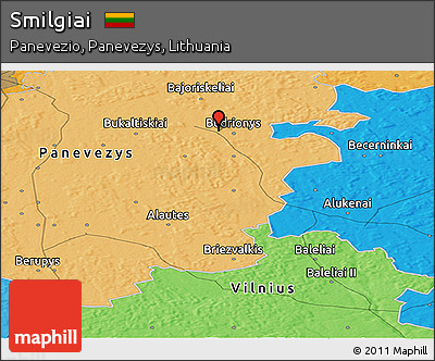 Political Panoramic Map of Smilgiai