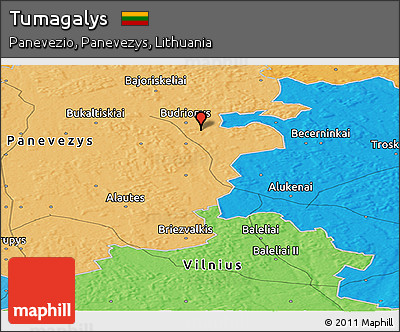 Political Panoramic Map of Tumagalys