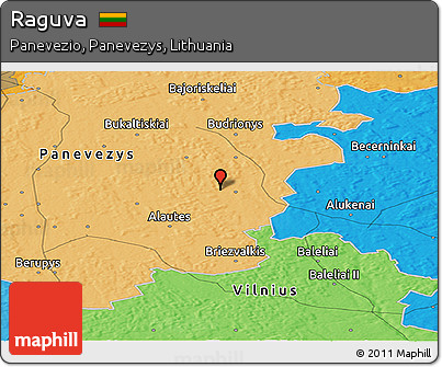 Political Panoramic Map of Raguva