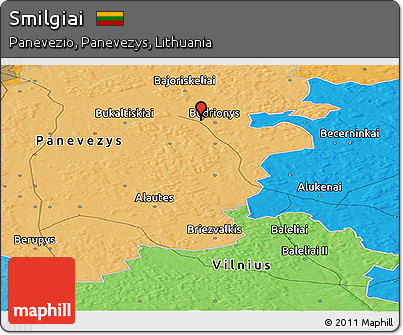 Political Panoramic Map of Smilgiai