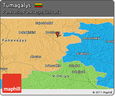 Political Panoramic Map of Tumagalys