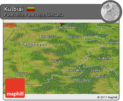 Satellite Panoramic Map of Kulbiai