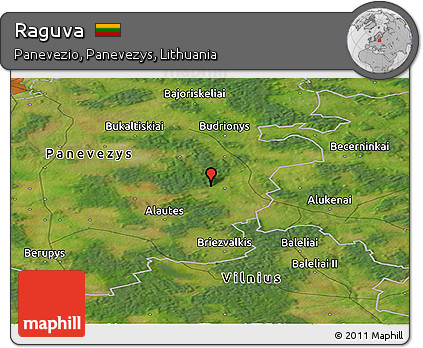 Satellite Panoramic Map of Raguva