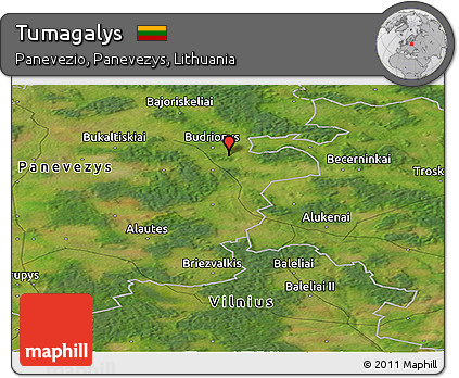 Satellite Panoramic Map of Tumagalys