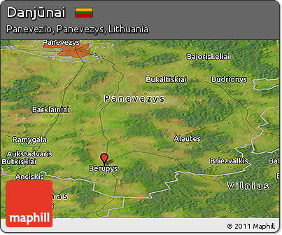 Satellite Panoramic Map of Danjūnai