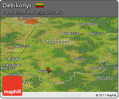 Satellite Panoramic Map of Debikonys