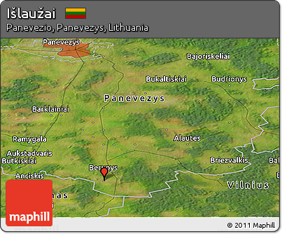 Satellite Panoramic Map of Išlaužai
