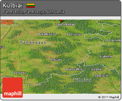 Satellite Panoramic Map of Kulbiai