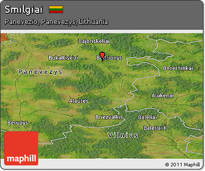 Satellite Panoramic Map of Smilgiai