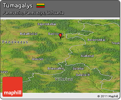 Satellite Panoramic Map of Tumagalys