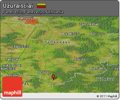 Satellite Panoramic Map of Užuraisčiai