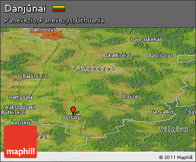 Satellite Panoramic Map of Danjūnai