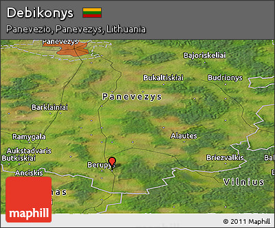 Satellite Panoramic Map of Debikonys