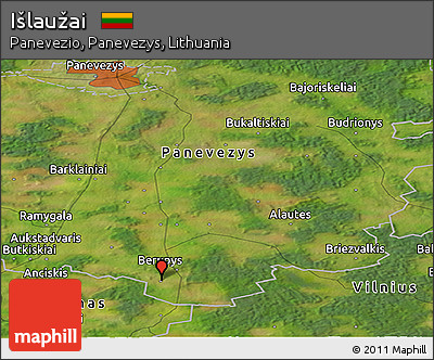 Satellite Panoramic Map of Išlaužai
