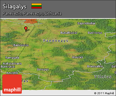 Satellite Panoramic Map of Šilagalys