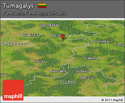 Satellite Panoramic Map of Tumagalys